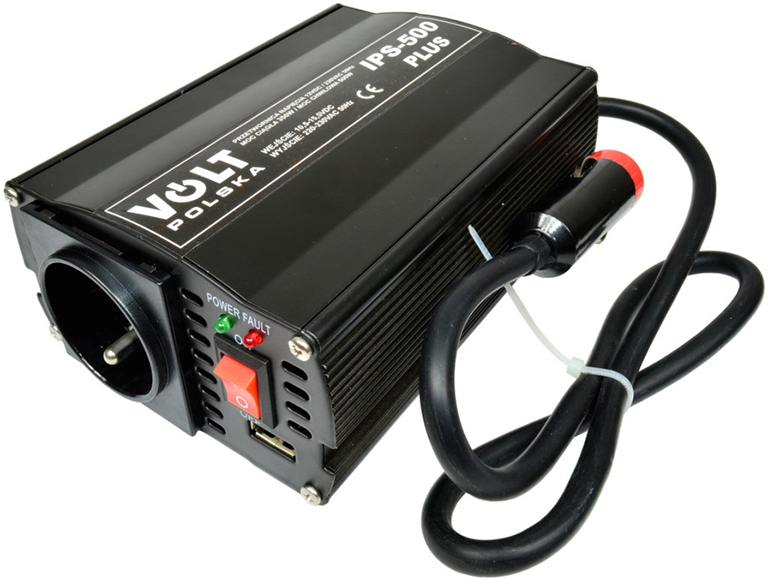 PRZETWORNICA NAPIĘCIA 24V 230V 500W/350W IPS-500 PLUS VOLT - obrazek 2