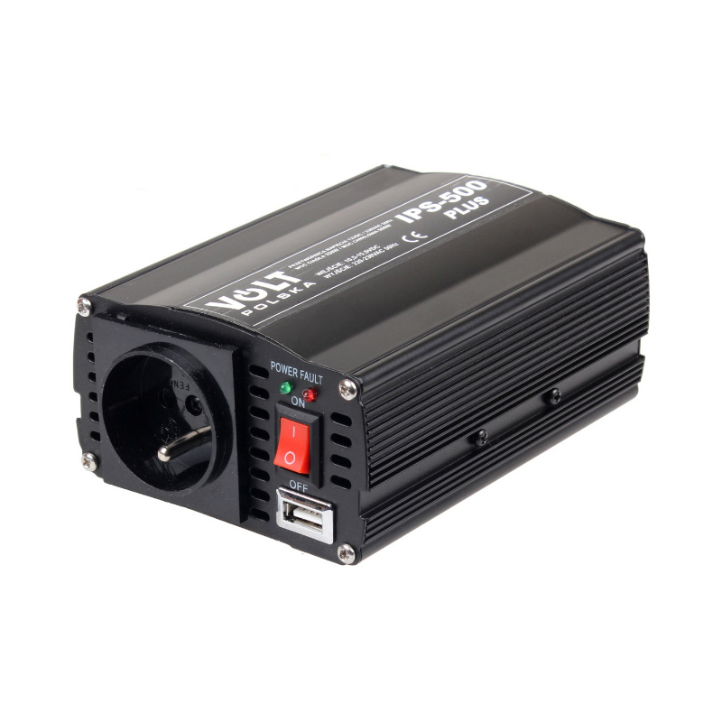 PRZETWORNICA NAPIĘCIA 24V 230V 500W/350W IPS-500 PLUS VOLT - obrazek 3