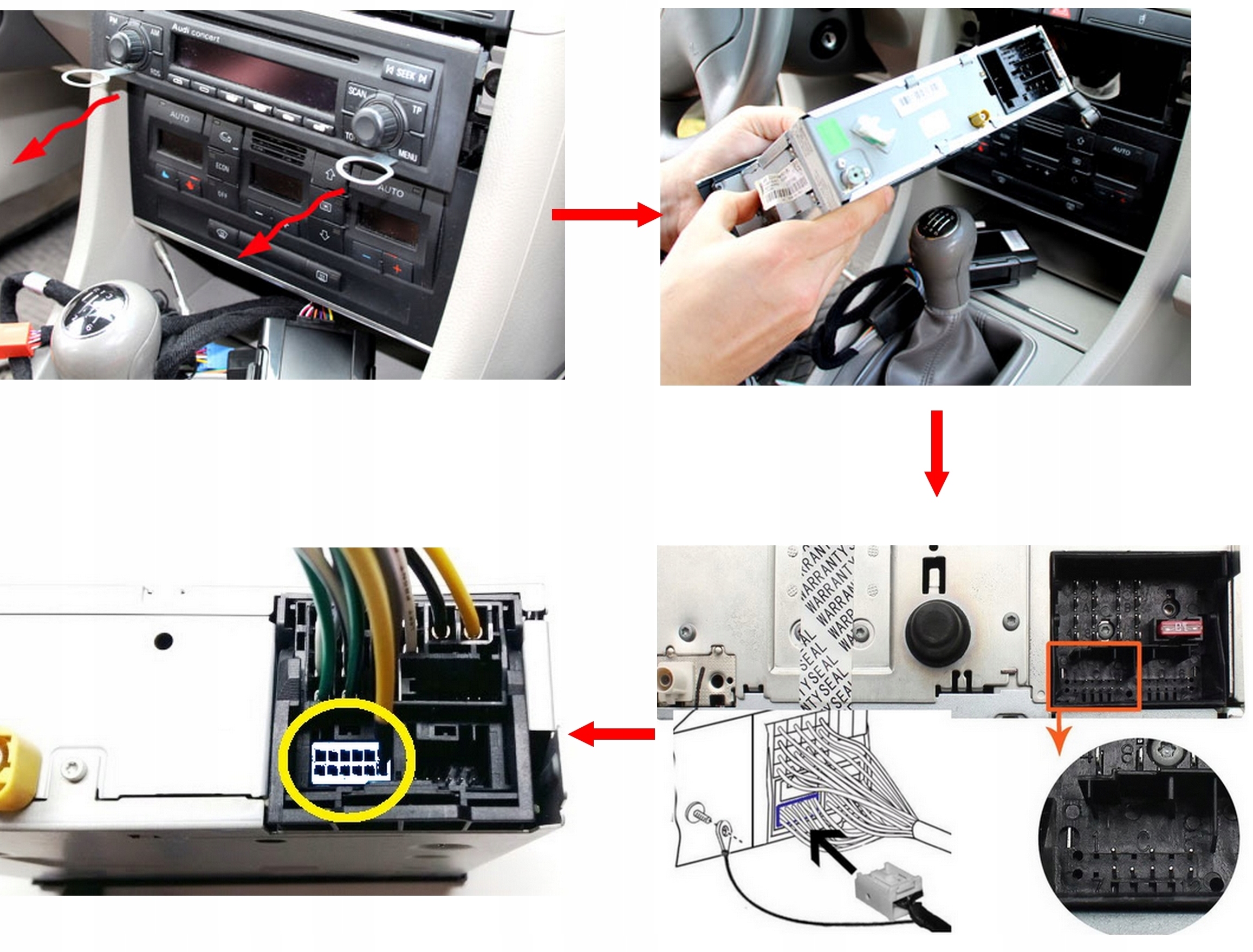 EMULATOR ZMIENIARKI BT AUX USB TF MIKROFON ZESTAW GŁOŚNOMÓWIĄCY AUDI SKODA - obrazek 11