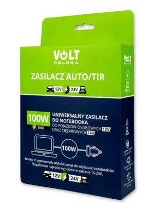 UNIWERSALNY ZASILACZ SAMOCHODOWY LAPTOP 12V/24V