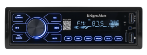 RADIO SAMOCHODOWE 1DIN PODŚWIETLENIE BLUETOOTH 4X50W KRUGER&MATZ KM2013
