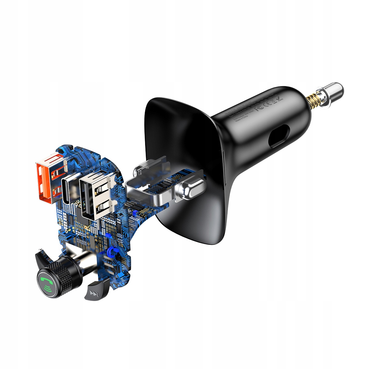 TRANSMITER SAMOCHODOWY FM BLUETOOTH QC PD SD 36W - obrazek 9