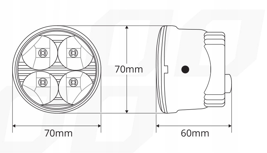 ŚWIATŁA DO JAZDY DZIENNEJ 510HP OKRĄGŁE 12/24V HOMOLOGACJA - obrazek 6