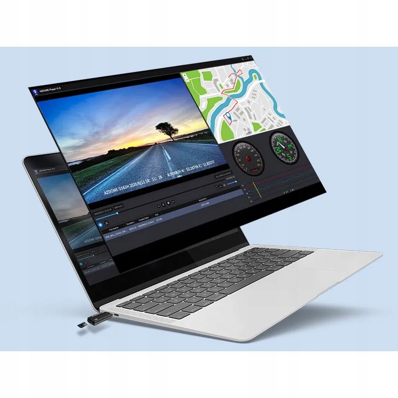 WIDEOREJESTRATOR KAMERA PRZÓD TYŁ 4K GPS WIFI APLIKACJA + KARTA 64GB - obrazek 4