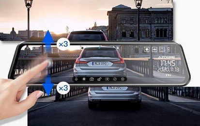 LUSTERKO WIDEOREJESTRATOR KAMERA SAMOCHODOWA WIFI GPS + KAMERA COFANIA - obrazek 4