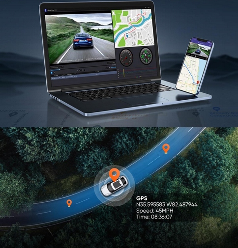 LUSTERKO WIDEOREJESTRATOR KAMERA SAMOCHODOWA WIFI GPS + KAMERA COFANIA - obrazek 7