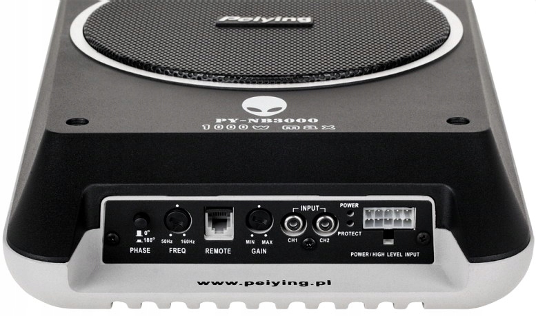 SUBWOOFER AKTYWNY SAMOCHODOWY PŁASKI POD FOTEL - obrazek 3