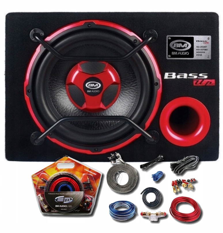 SUBWOOFER AKTYWNY BW-1P128A TUBA BASOWA + KABLE