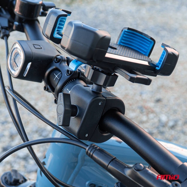 UCHWYT DO TELEFON NA ROWER, MOTOCYKL, SKUTER, HULAJNOGE OBROTOWY 360°C - obrazek 4