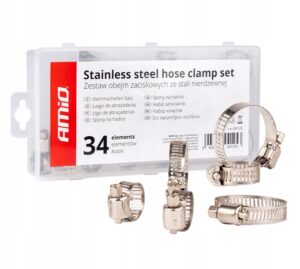 ZESTAW OPASEK ZACISKOWYCH ŚLIMAKOWYCH OPASKI ZACISKOWE CYBANTY 34 SZTUKI