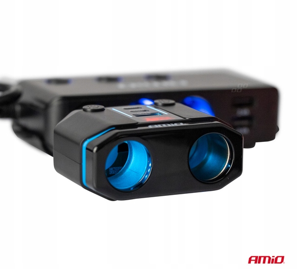 ROZGAŁĘŹNIK GNIAZDA ZAPALNICZKI PD30W PD20W QC3.0 12V 24V+WOLTOMIERZ 04174 - obrazek 2