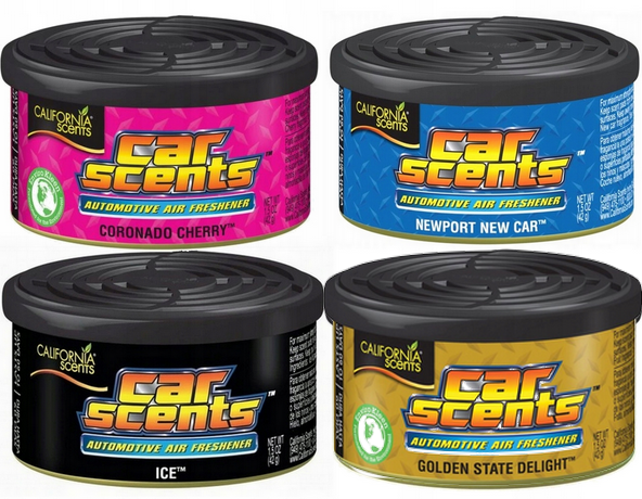 CALIFORNIA CAR SCENTS MIX ZAPACHÓW CORANDO CHERRY ICE NEW CAR GOLDEN STATE