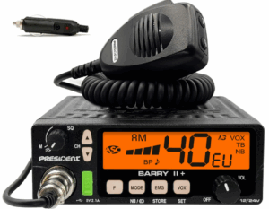 CB RADIO PRESIDENT BARRY II PLUS 12V/24V USB VOX ASC + ZALUTOWANY WTYK GRATIS!