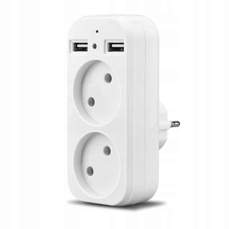 UKRYTA KAMERA ADAPTER GNIAZDKO ROZDZIELACZ GNIAZDA SIECIOWEGO 2XGNIAZDO + 2XUSB WIFI - obrazek 2