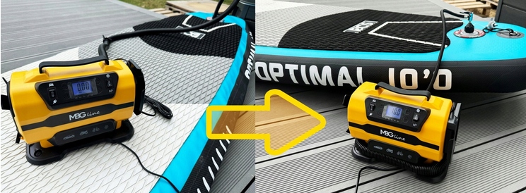 KOMPRESOR SAMOCHODOWY 12V 230V SPRĘŻARKA DMUCHAWA PRZENOŚNA POMPKA LATARKA - obrazek 16