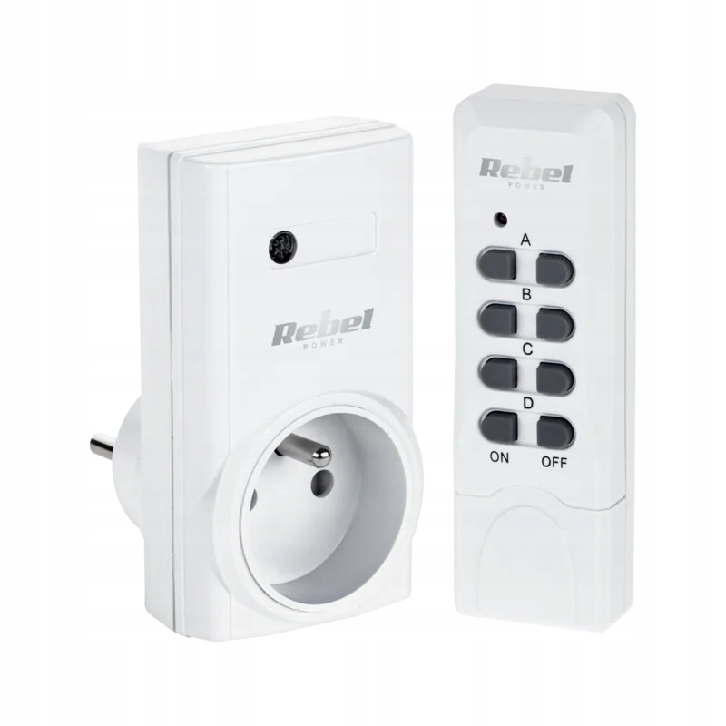 Gniazdko Elektryczne zdalnie sterowane Rebel biały