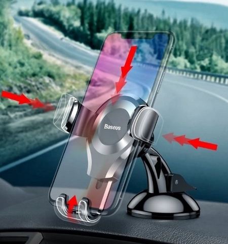 UCHWYT SAMOCHODOWY GRAWITACYJNY NA SZYBĘ I DESKĘ Z PRZYSSAWKĄ BASEUS XP01 - obrazek 11