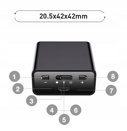 DYKTAFON SZPIEGOWSKI PODSŁUCH 32GB REAGUJE NA GŁOS - obrazek 13