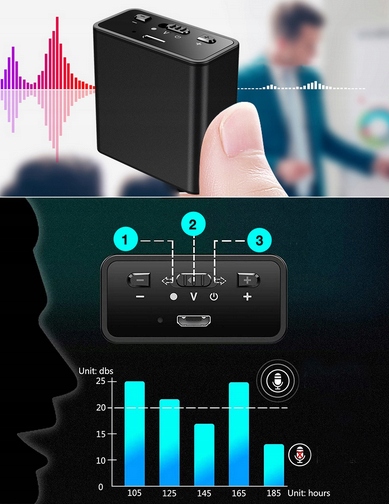 DYKTAFON SZPIEGOWSKI PODSŁUCH 32GB REAGUJE NA GŁOS - obrazek 10