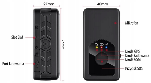 LOKALIZATOR NADAJNIK GPS MICODUS MP90G 4G ALARM SOS SIM WODOODPORNY 5-7 DNI - obrazek 11