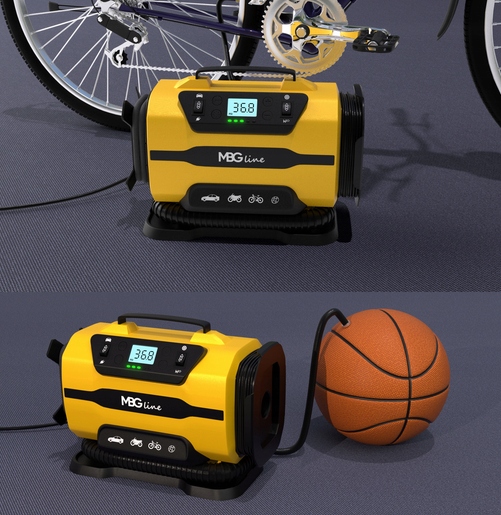 KOMPRESOR SAMOCHODOWY 12V 230V SPRĘŻARKA DMUCHAWA PRZENOŚNA POMPKA LATARKA - obrazek 5