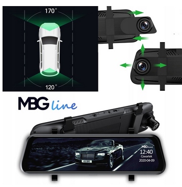 WIDEOREJESTRATOR W LUSTERKU WSTECZNYM 10'' 170° 2K+FHD HS900PRO MBG LINE - obrazek 15