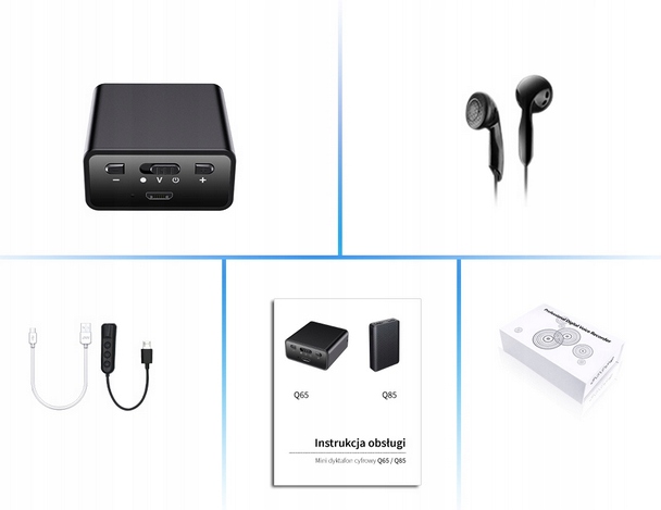 DYKTAFON SZPIEGOWSKI PODSŁUCH 32GB REAGUJE NA GŁOS - obrazek 16