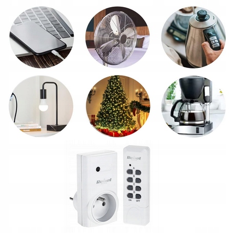 Gniazdko Elektryczne zdalnie sterowane Rebel biały - obrazek 2