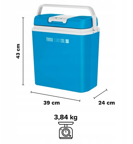 LODÓWKA SAMOCHODOWA TURYSTYCZNA TESSA 20L PRZENOŚNA GRZANIE 230V 12V - obrazek 6