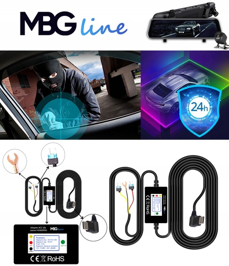 WIDEOREJESTRATOR W LUSTERKU WSTECZNYM 10'' 170° 2K+FHD HS900PRO MBG LINE - obrazek 10