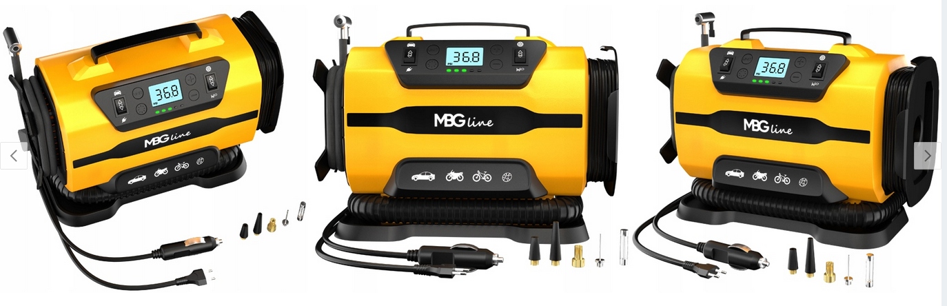 KOMPRESOR SAMOCHODOWY 12V 230V SPRĘŻARKA DMUCHAWA PRZENOŚNA POMPKA LATARKA - obrazek 10