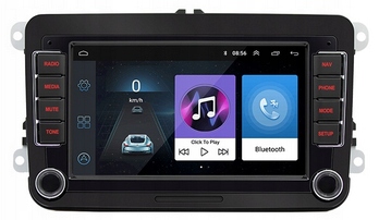 RADIO NAWIGACJA ANDROID 13 2 DIN 7" BLUETOOTH VOLKSWAGEN SKODA 2XUSB 64GB - obrazek 2