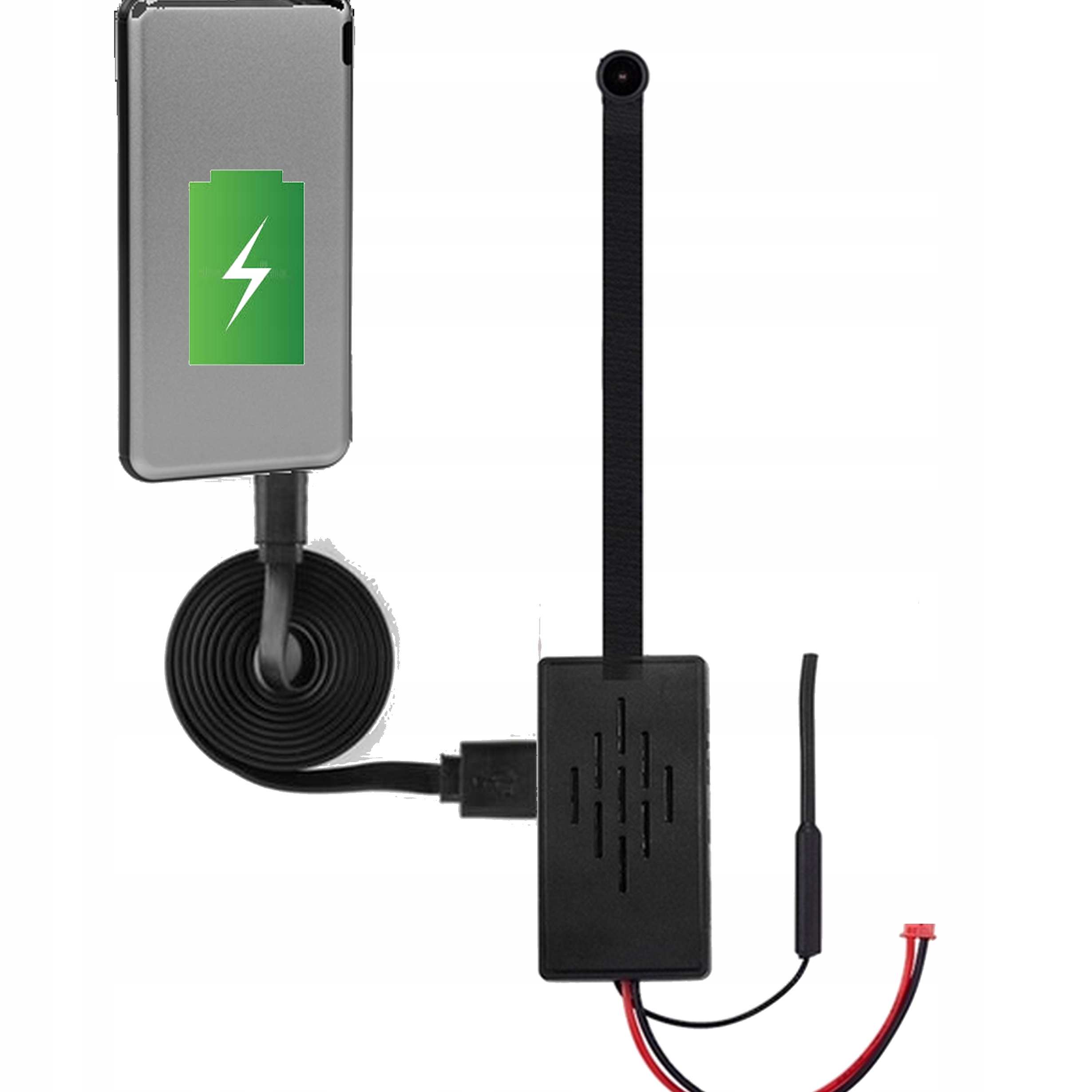 MINI KAMERA SZPIEGOWSKA WIFI GUZIK Z ADAPTEREM STAŁEGO ZASILANIA 12/24V - obrazek 5