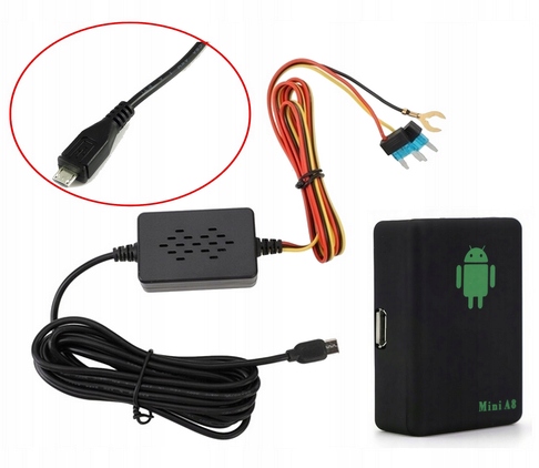ALARM A8 MINI PODSŁUCH GSM LOKALIZATOR Z ADAPTEREM STAŁEGO ZASILANIA 12/24V