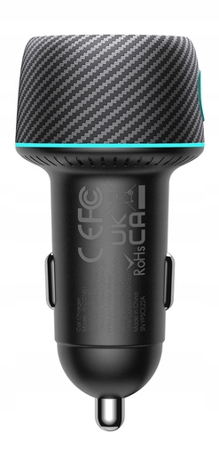 ŁADOWARKA SAMOCHODOWA 60W Z PORTAMI USB-C USB-A PODŚWIELTENIE JR-CCN01 - obrazek 3