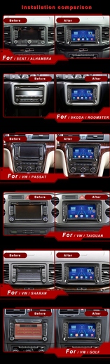RADIO NAWIGACJA ANDROID 13 2 DIN 7" BLUETOOTH VOLKSWAGEN SKODA 2XUSB 64GB - obrazek 5
