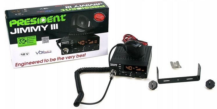 RADIO CB PRESIDENT JIMMY III AM/FM + ZALUTOWANY WTYK - obrazek 4