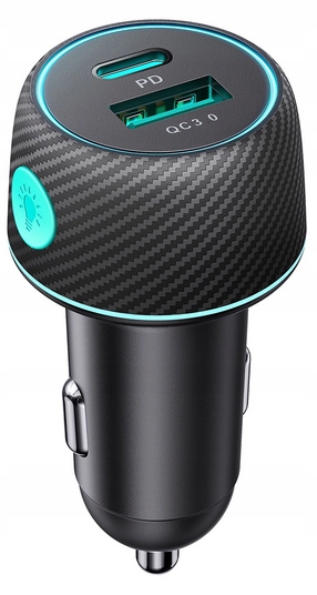 ŁADOWARKA SAMOCHODOWA 60W Z PORTAMI USB-C USB-A PODŚWIELTENIE JR-CCN01 - obrazek 8