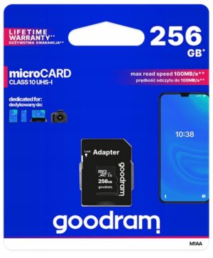 KARTA PAMIĘCI 256GB GOODRAM MICRO SD CLASS10 UHS-I + ADAPTER