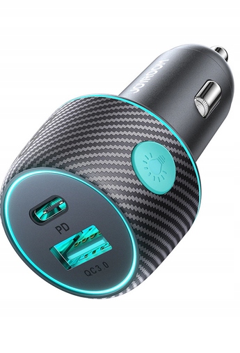 ŁADOWARKA SAMOCHODOWA 60W Z PORTAMI USB-C USB-A PODŚWIELTENIE JR-CCN01 - obrazek 2