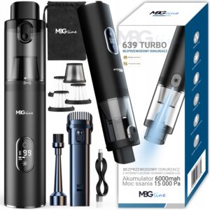 BEZPRZEWODOWY ODKURZACZ SAMOCHODOWY RĘCZNY 15KPA DMUCHAWA 120W 4 FILTRY