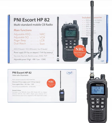 PRZENOŚNA RADIOSTACJA RĘCZNA CB PNI ESCORT HP 82 12V 40 KANAŁÓW 1800 mAh - obrazek 8