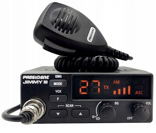 ZESTAW RADIO CB PRESIDENT JIMMY III+ANTENA MAGNETYCZNA CANVA CB-831+WTYK - obrazek 3