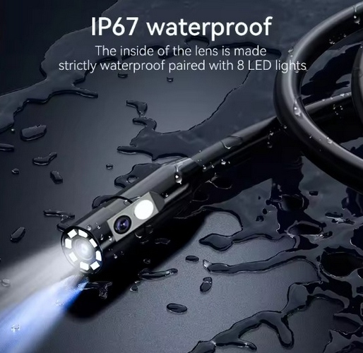 KAMERA INSPEKCYJNA DUO ENDOSKOP ELASTYCZNY 5M 9LED WYŚWIETLACZ 4,3" FULL HD - obrazek 9