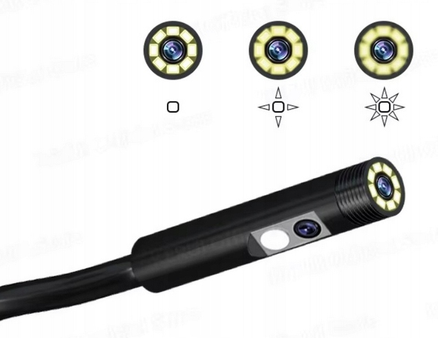 KAMERA INSPEKCYJNA DUO ENDOSKOP ELASTYCZNY 5M 9LED WYŚWIETLACZ 4,3" FULL HD - obrazek 3