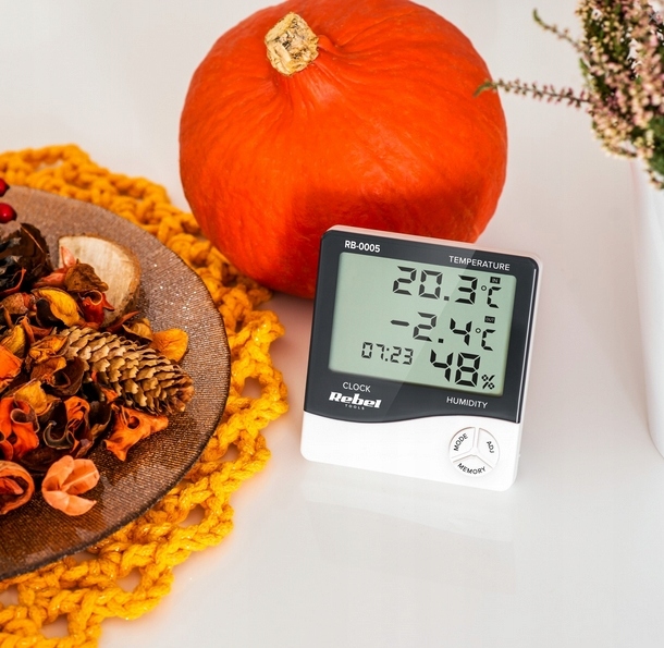 STACJA POGODOWA ZEWNĘTRZNA WEWNĘTRZNA ZEGAR DATA - obrazek 6