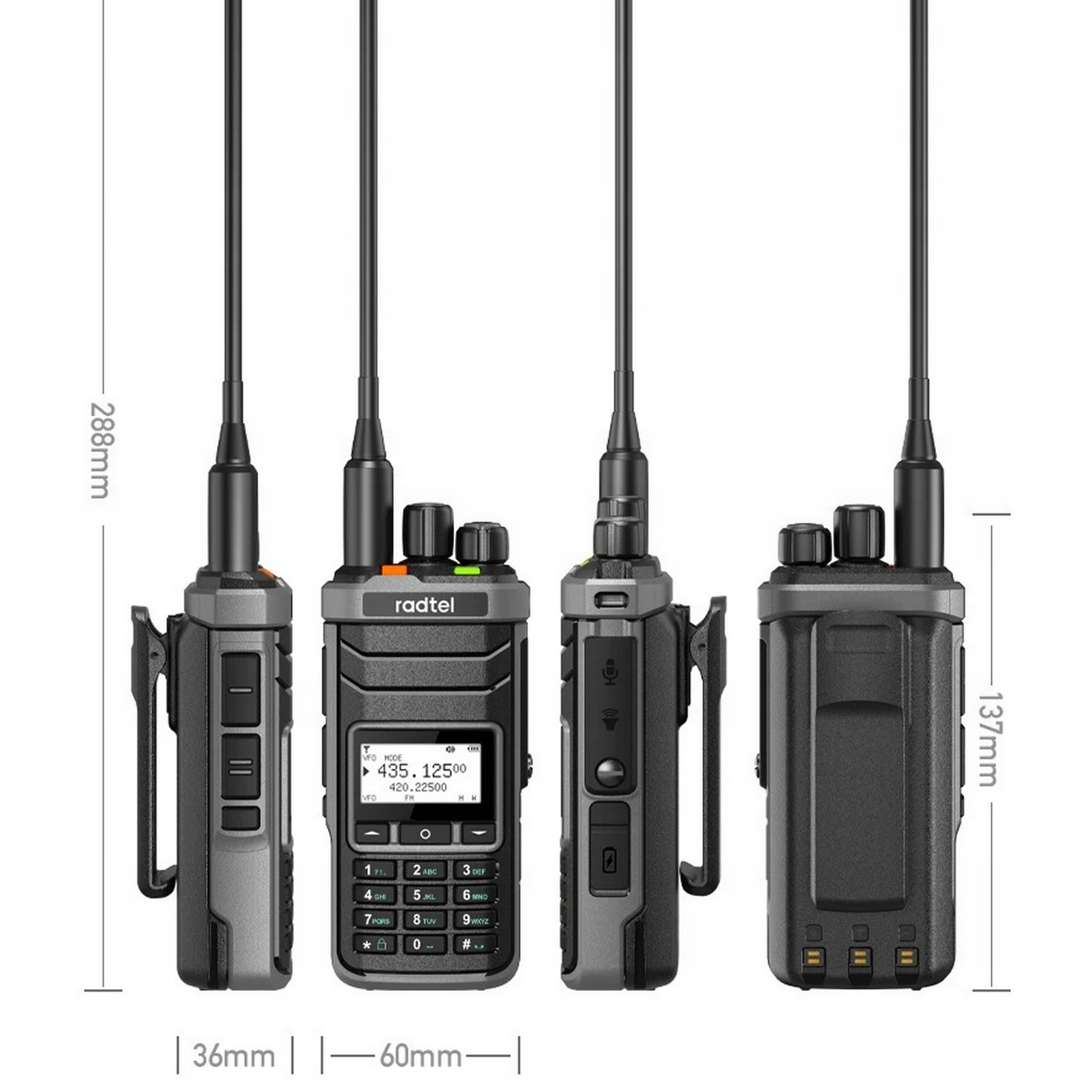 RADIOTELEFON RADTEL SKANER UHF VHF 5W RT-860 PASMO POLICJA STRAŻ LOTNICZE CB RADIO - obrazek 5