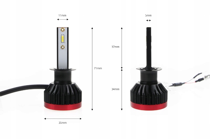 ŻARÓWKA LED H1 50W COB 3100LM AMIO BF ŻARÓWKI - obrazek 2