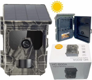 LEŚNA KAMERA FOTOPUŁAPKA PANEL SŁONECZNY IP65 120° FULL HD PODCZERWIEŃ