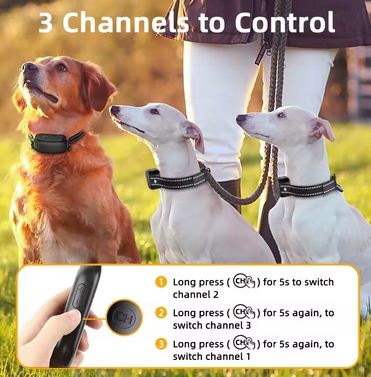 OBROŻA TRENINGOWA ANTYSZCZĘKOWA DLA PSA PD521 Z PILOTEM 1000M CZARNY - obrazek 5